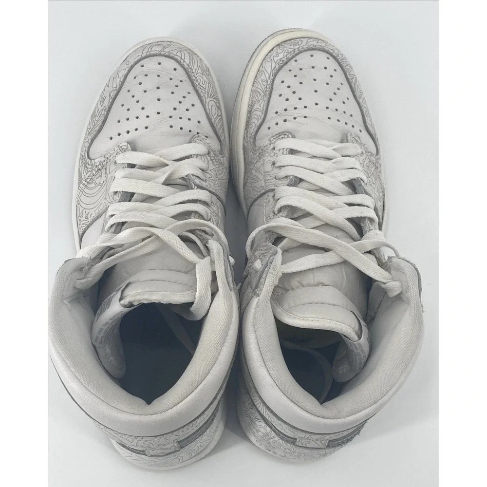 Air Jordan 1 HI OG Laser‎ White Met Silver 705289-100 Retro High top US Size 10